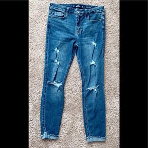 Women ripped jeans
